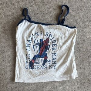 Marvel White and Blue Tank Top
